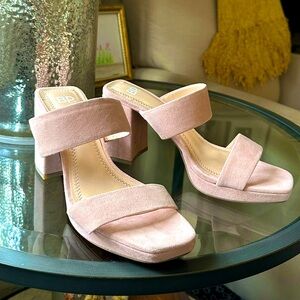 BP. Platform Chunky Strap Sandal - Dusty Rose/Pink Nude - SIZE 8-9, Never worn